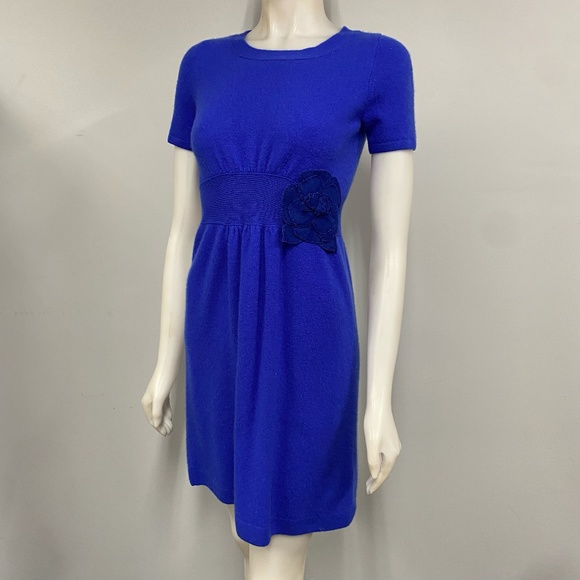 J.Crew 100% Cashmere Blue Sweaterdress Sweater Dress JCrew Small S - Picture 1 of 7